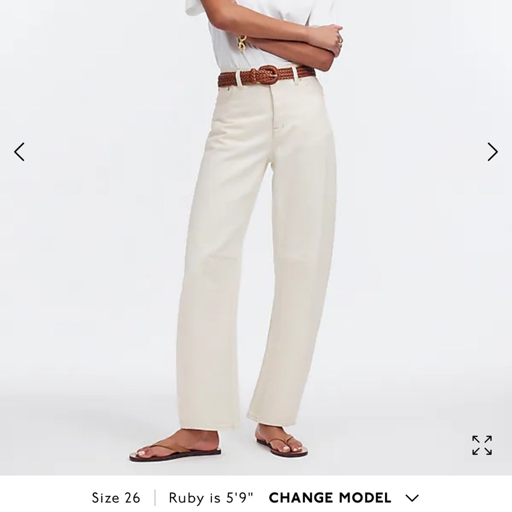 Madewell darted barrel Jean